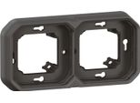 Legrand Plexo New Anello Di Sostegno Per Telaio Di Supporto A Prova Di Umidità Da Incasso, A 2 Ingressi, Orizzontale E Verticale Antracite 069607L