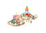 Bigjigs Rail Binario Del Treno In Legno Fun Fair 54 Pezzi