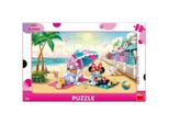 Dino Puzzle Minnie E Daisy Sulla Spiaggia 15 Pezzi