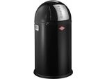 Wesco MüLleimer Pushboy Junior, Push Abfalleimer, Abfallsammler, Stahlblech, Schwarz, 22 L, 175531-62