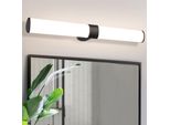 Zmh Specchio Luce Bagno Led Lampada Da Parete-8W Bagno Specchio Lampada Luce Bianca Neutra Colore 4000K Nero Specchio Armadio Illuminazione 60Cm