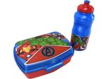 Set Di 2 Cestini Per Il Pranzo E Biberon Marvel Ironman, Hulk E Capitan America