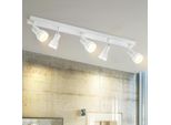 Zmh Led Plafoniera 5 Fiamme Bianco Vintage Faretto GU10 Orientabile Sala Da Pranzo Soffitto Faretto Per Zona Giorno Industriale Senza Lampadine