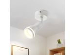 Zmh Led Plafoniera Bianca 1 Fiamma GU10 Orientabile Faretto Da Parete Moderno Per Interni In Metallo Per Corridoio Soggiorno Cucina Camera Da Letto Senza Lampadina
