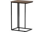 Tavolo Contenitore, Piano In Mdf, Decoro In Legno Vecchio, Metallo Nero