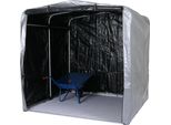 Capanno Da Giardino HWC-N61, Capanno Per Attrezzi Da Giardino Capanno Da Giardino, Alluminio Protezione Uv Impermeabile, 201X201X201Cm ~ Argento