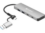 Hub Sandberg Da USB-C/A A 2Xusb-A+2Xusb-C