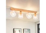 Zmh Faretto Da Soffitto 4 Fiamme Plafoniera Legno Led Vintage Orientabile E14 Faretto Da Parete Faretti Corridoio Soggiorno Camera Da Letto Cucina Sala Da Pranzo Oh