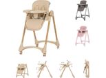 Chipolino Seggiolone Candy Shop, 4 Ruote, Regolabile, Poggiapiedi, Pieghevole Beige