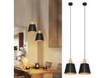 Zmh Lampada A Sospensione Sala Da Pranzo Vintage Lampada A Sospensione 2 X Industriale Nero Luce A Sospensione Metallo E27 Tavolo Da Pranzo Lampada Retro Sala Da Pranzo Lampada 1 Fiamma Lampada A Sospensione Per Cucina Camera Da Letto Soggiorno Corridoio Bar