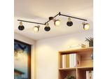 Zmh Faretto Da Soffitto Corridoio Vintage Plafoniera 6 Spot Da Soffitto Industriali A Fiamma Con Ferro Girevole Faretto Nero E14 Lampada Da Corridoio Senza Lampadina