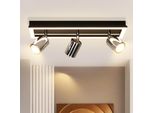 Zmh Led Faretto Da Soffitto 3 Fiamme Plafoniera Moderna GU10 Spot Da Soffitto Orientabile Lampada Da Cucina Faretto Da Corridoio 15W Bianco Caldo Lampada Da Soffitto 42CM Per Cucina Ufficio Soggiorno Camera Da Letto (Senza Lampadina)