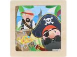 Puzzle In Legno Base Pirata 9 Pezzi