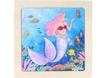 Puzzle Di Legno Delle Sirene 9 Pezzi