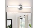 Zmh Lampada A Specchio 60CM Lampada Da Parete Led Lampada Da Parete 8W Lampada Da Parete 4000K Bianco Neutro Moderno Cromo