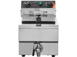 Succebuy Friggitrice Commerciale Da, 1500 W Friggitrice Elettrica Con Cestello, 9 Litri In Acciaio Inox, Controllo Del Tempo E Della Temperatura, Protezione Contro Il Surriscaldamento, Ideale Per Cucina, Ristorante, Caffè E Bar