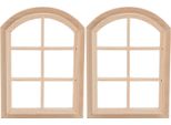 1/12 Scala Casa Delle Bambole In Legno Finestra Miniatura Bambola Mobili Ad Arco