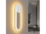 Zmh Led Lampada Da Parete Per Interni 12W Lampada Per Scale 41Cm Lampada Da Corridoio Bianca Design Moderno 3000K Bianco Caldo Illuminazione Da Parete Minimalista Per Camera Da Letto Soggiorno Corridoio Scale Cucina