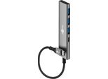 Goobay 76562 Slim Hub Usb A 4 Porte, Da USB-C™ A USB-C™/USB-A, 5 Gbit/S, Grigio Chiaro, 0,115 M - Spina USB-C™ > 1X Presa USB-C™ (Usb 3.2), 3X Presa USB-A (Usb 3.2)