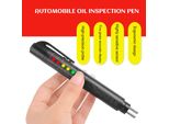 Tester Del Liquido Dei Freni Penna Portatile Di Prova Del Liquido Con 5 Indicatori Led Per DOT3 DOT4 Veicolo Automobilistico Umidità
