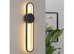 Zmh Lampada Da Parete Led Da Interno 12W Lampada Per Scale 60Cm Lampada Da Corridoio Nera Design Moderno 3000K Bianco Caldo Illuminazione Da Parete Minimalista Per Camera Da Letto Soggiorno Corridoio Scale Cucina