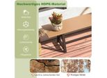 Panca Da Giardino Panca A 3 Posti Resistente Alle Intemperie Portata Fino A 500 Kg 183 X 35 X 41,5 Cm Marrone