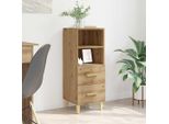 Maison Exclusive - Credenza In Rovere Artigianale 34 X 34,5 X 90 Cm Materiale Ligneo