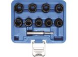 Bgs Set Di Chiavi A Bussola A Profilo Elicoidale / Estrattore Di Viti Con Attacco Quadro 12,5 Mm (1/2") Sw 10 - 19 Mm 10 Pezzi - 5266"