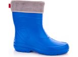 Lemigo Stivali Donna Gomma Jessy 800, Blu, (Fiore Corona/Grigio) , 41 Eu