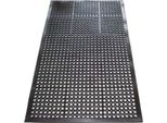 Zerbino Ad Anelli Aperti In Gomma Nera L1500Xl900Xs10Mm