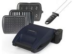 Piastra Per Waffle 1200W Nera/Blu Lagrange 19643