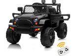 FCH 12V Kinderauto JEEP mit MP3, Musik, Hupe und Scheinwerfer Fernbedienung bei 2,4 GHz, V. Max. 2,8 km/h Fernbedienung