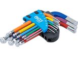 Set Di Chiavi Esagonali | Multicolore | Corte | Esagono Incassato, Esagono Incassato Con Testa Sferica 1,5 - 10 Mm | 9 Pz.