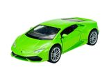 Welly Lamborghini Huracan Lp 610-4 Verde 1:34-1:39 Modello In Metallo Pressofuso Nuovo In Scatola 43694