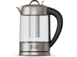 Black & Decker BXKE2205E Bollitore Elettrico 1,7 L 2200 W Nero, Acciaio Inox, Trasparente