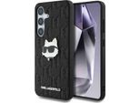 Custodia Karl Lagerfeld In Pelle Monogram Pin Logo Choupette Head Do Samsung Galaxy S25+ Czarny