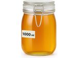Contenitore In Vetro Con Tappo A Clip 1000 Ml - Contenitore Ermetico Per Alimenti, Conserve E Conservazione Elegante