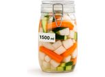 Contenitore In Vetro Con Tappo A Clip 1500 Ml - Contenitore Ermetico Per Alimenti, Cucina E Conservazione Elegante In Cucina
