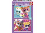 Puzzle - Educa - Superkitties - 2 X 20 Pieces - Multicolored - For Children - From 3 Years Old
