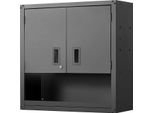 Succebuy Armadio A Muro Per Officina, 762 X 305 X 762 Mm, Armadio In Acciaio Con Ante Chiudibili E Ripiano Regolabile, A Parete Per Garage, Cantina, Cucina O Magazzino, Nero