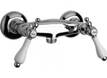 Accessori Bagno - Miscelatore Doccia Retrò In Stile Liberty Senza Flessibile - Miscelatore Da Bagno - Cromo - Serie Milano - Italy