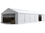 Toolport Tendone Deposito 6X12 M Pvc 700 N Tenda Capannone Impermeabile Bianco