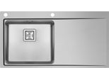 Lavello Da Cucina 100X52Cm, Lavello Da Incasso Olynthos, Foro Per Rubinetto, Scolapiatti