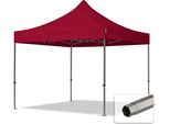Toolport 3X3M Gazebo Pieghevole, Premium Acciaio, Rosso