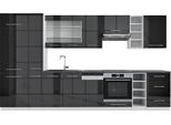Vicco Cucina Componibile Fame-Line, 355 Cm , Pt Antracite, Antracite Lucido/Bianco/Bianco