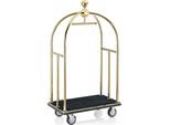 Carrello Portabagagli, 112 X 61 X 186 Cm, Oro/Nero