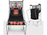 Basketballautomat elektronisch, Basketball Schießmaschine inkl.4 Basketbälle,Basketball Shoot Out mit Anzeigetafel & 8 Verschiedenen Spielmodi, Basketballspiel Arcade für Indoor Outdoor