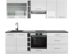 Vicco Cucina Componibile Fame-Line, 235 Cm , Pt Antracite, Bianco Lucido/Bianco