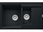 Franke Maris Mrg 651-78 V Provedení Black Matt S TlačíTkovýM Ventilem A OdkapáVačEm / RozměRy VýřEzu 760 X 480 Mm / Vestavný DřEz