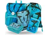 BAAGL SET 5 Ergo Butterfly: Aktentasche, Federmäppchen, Tasche, Ordner, Box